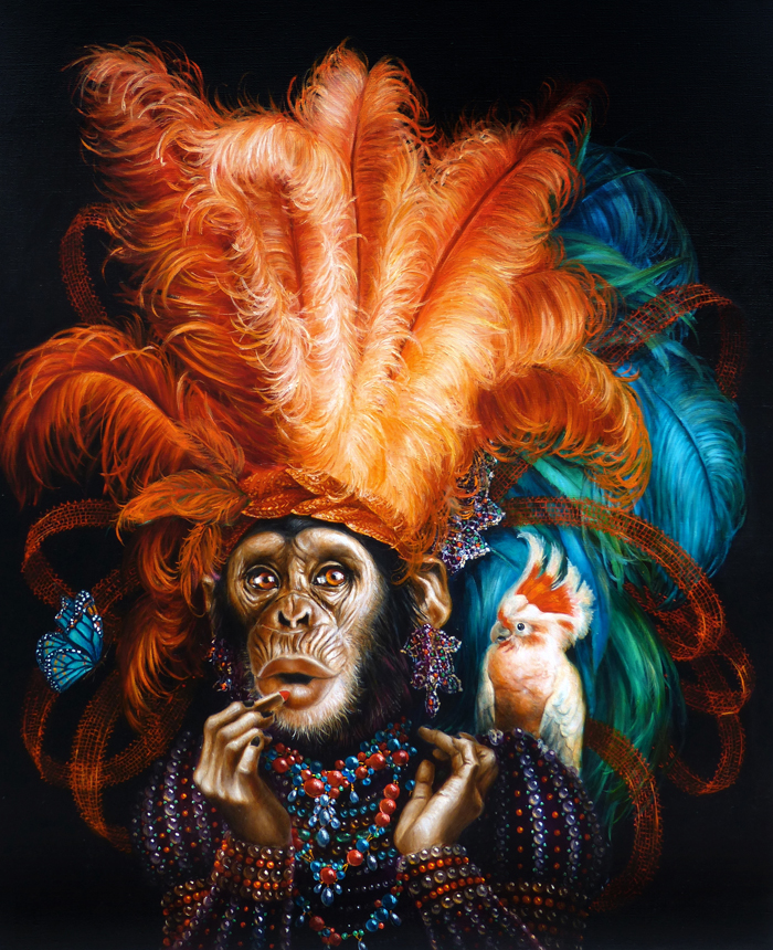 monkey painting