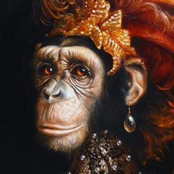 monkey portrait painting