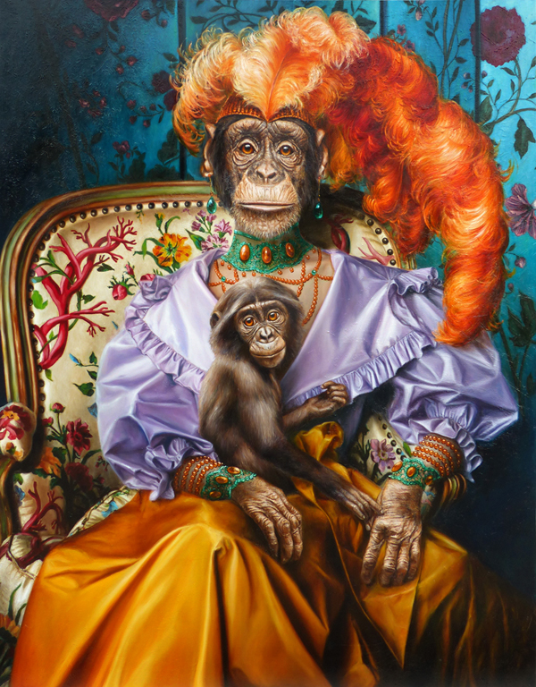 chimpanzee painting