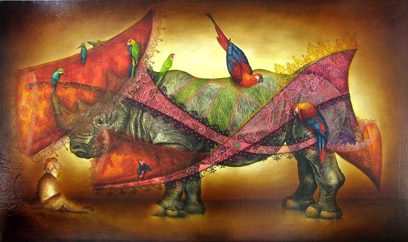rhinoceros painting