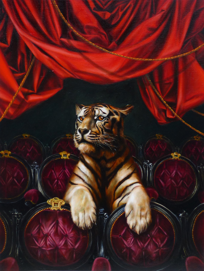 tiger oil painting marclerest